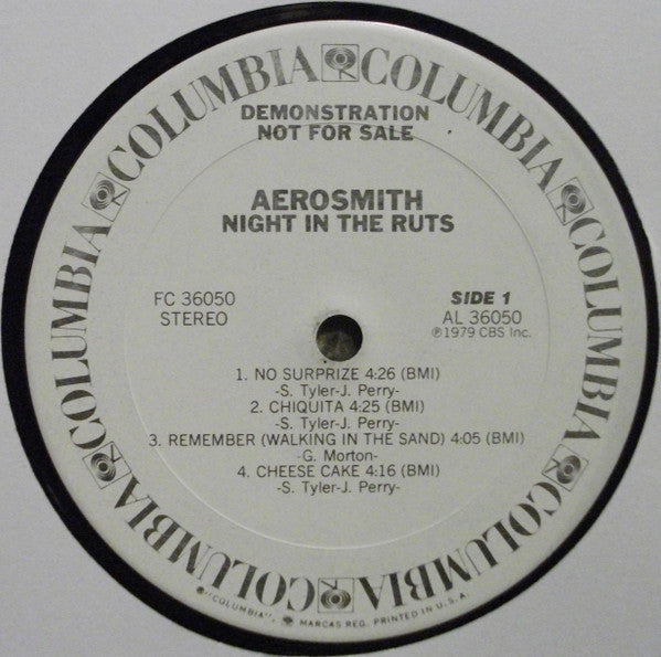 Aerosmith - Night In The Ruts - LP