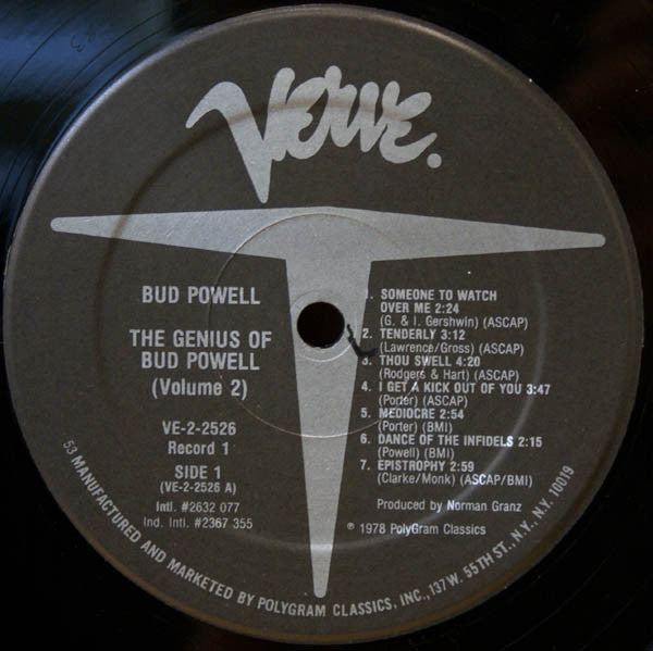 Bud Powell - The Genius Of Bud Powell (Volume 2) - LP