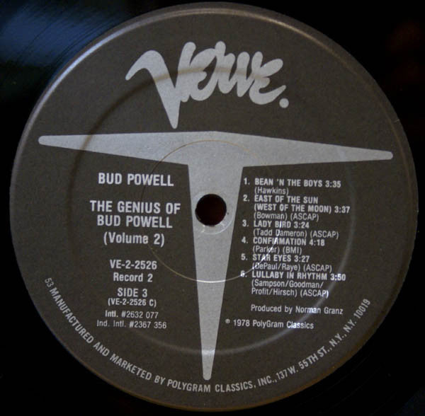 Bud Powell - The Genius Of Bud Powell (Volume 2) - LP