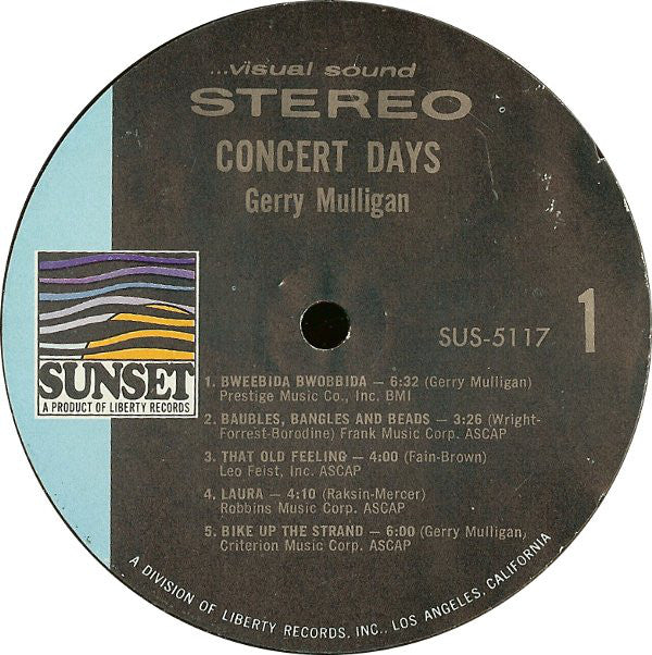 Gerry Mulligan - Concert Days - LP