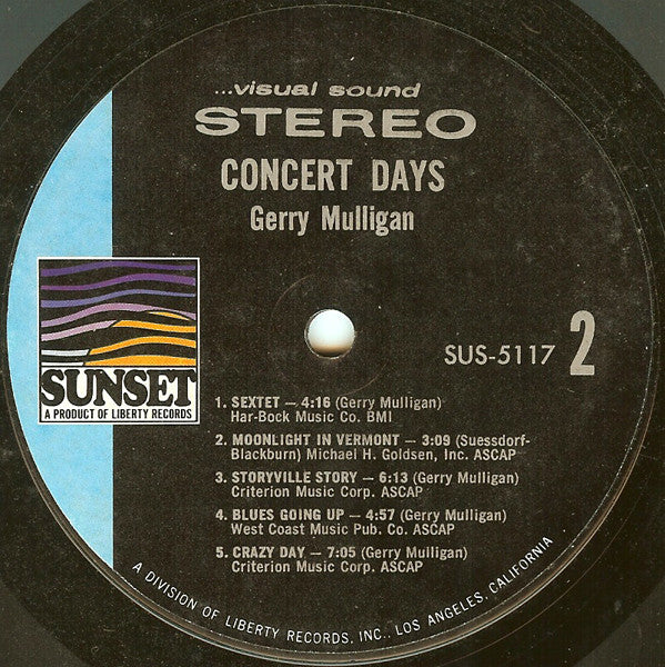 Gerry Mulligan - Concert Days - LP