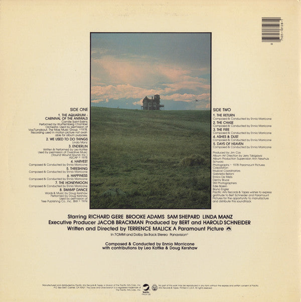 Ennio Morricone - Days Of Heaven - The Original Soundtrack From The Motion Picture - LP
