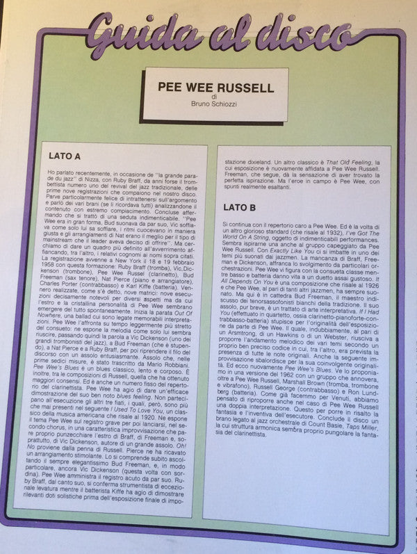 Pee Wee Russell - Pee Wee Russell - LP