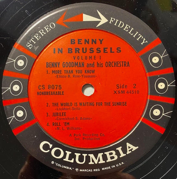 Benny Goodman And His Orchestra - Benny In Brussels Volume 1 - LP