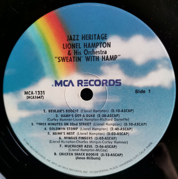 Lionel Hampton - 3  Sweatin' With Hamp 1945 . 1950 - LP