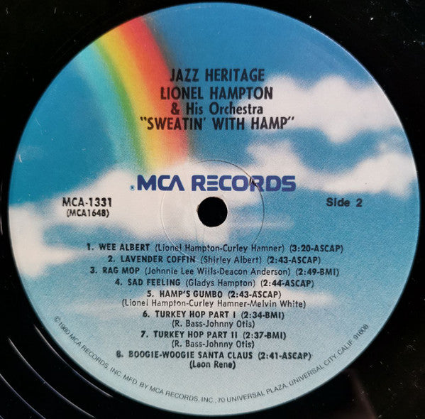 Lionel Hampton - 3  Sweatin' With Hamp 1945 . 1950 - LP