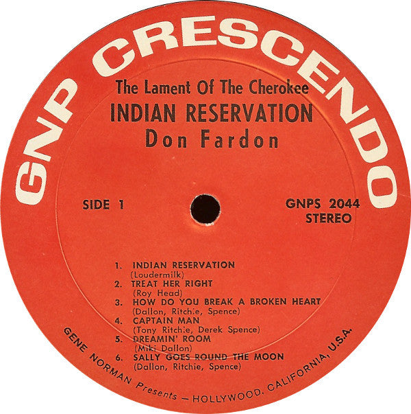 Don Fardon - Lament Of The Cherokee Indian Reservation - LP