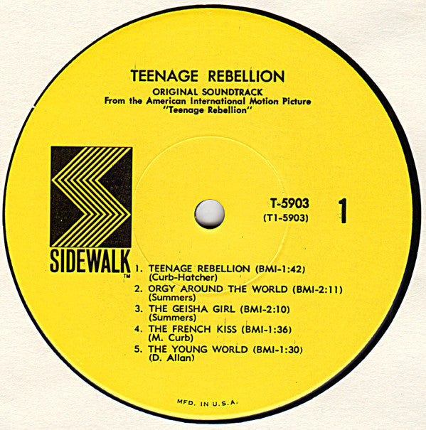 Bob Summers / Mike Curb - Teenage Rebellion - LP