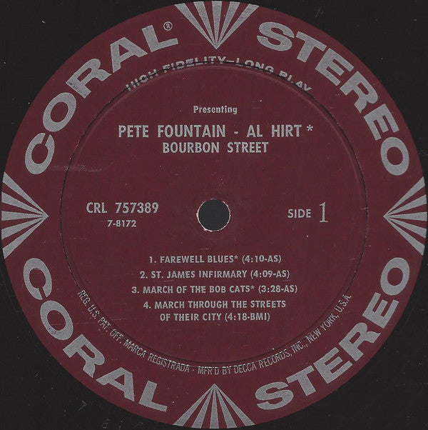 Pete Fountain With Al Hirt - Presenting Pete Fountain With Al Hirt - Bourbon Street - LP