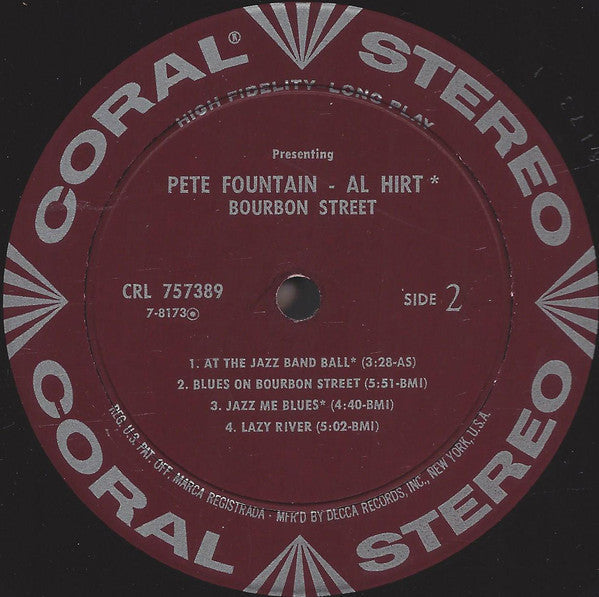 Pete Fountain With Al Hirt - Presenting Pete Fountain With Al Hirt - Bourbon Street - LP
