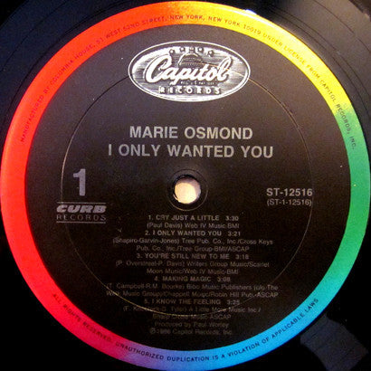 Marie Osmond - I Only Wanted You - LP
