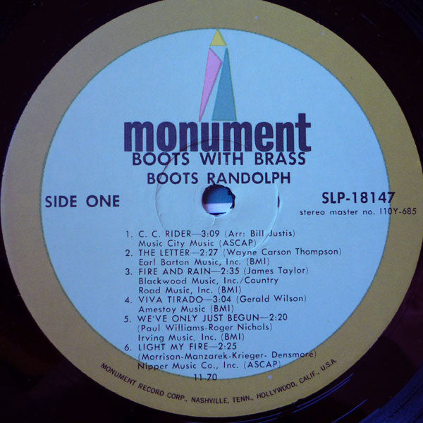 Boots Randolph - Boots With Brass - LP