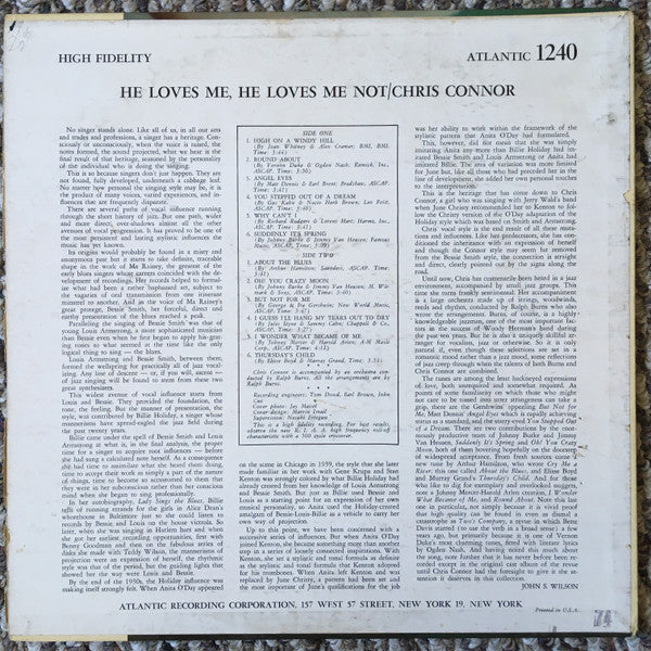 Chris Connor - He Loves Me, He Loves Me Not - LP