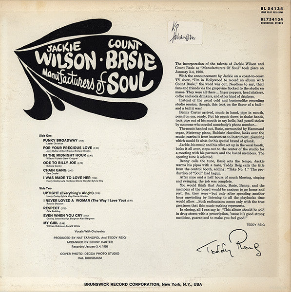 Jackie Wilson & Count Basie - Manufacturers Of Soul - LP