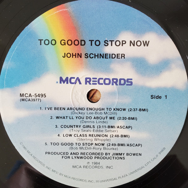 John Schneider - Too Good To Stop Now - LP