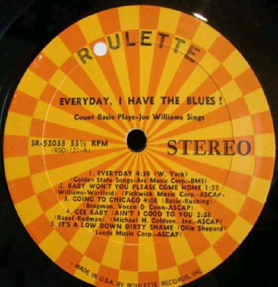 Joe Williams / Count Basie And His Orchestra* - Everyday I Have The Blues - LP