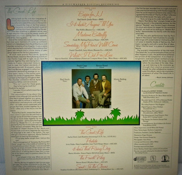 Paul Smith With Monty Budwig, Frank Capp, Barney Kessel - The Good Life - LP