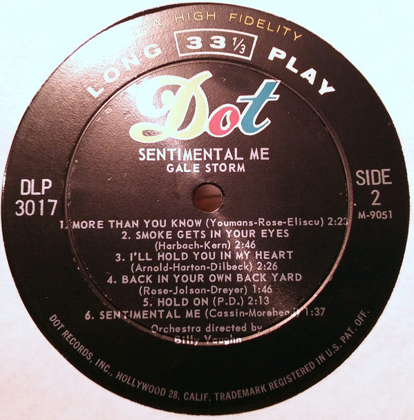 Gale Storm - Sentimental Me - LP
