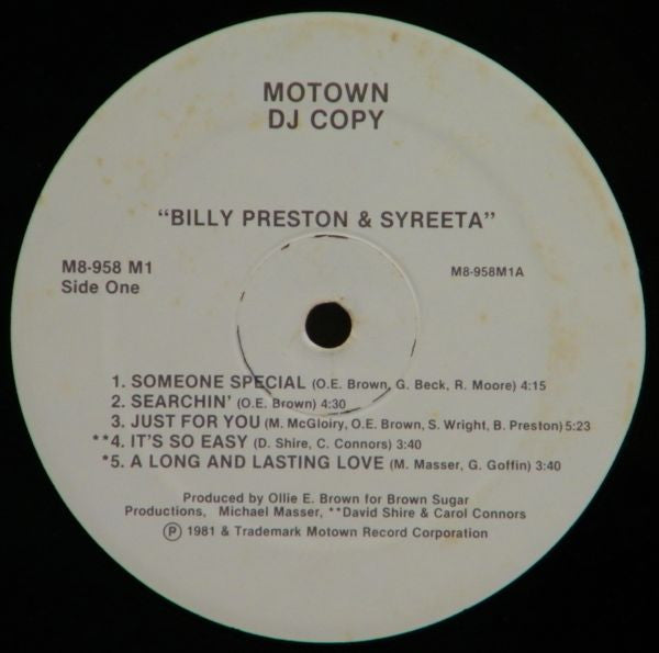 Billy Preston & Syreeta - Billy Preston & Syreeta - LP