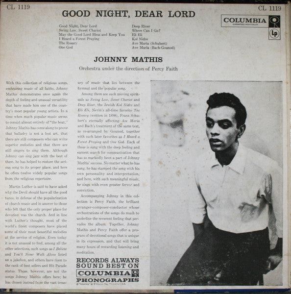 Johnny Mathis - Good Night, Dear Lord - LP