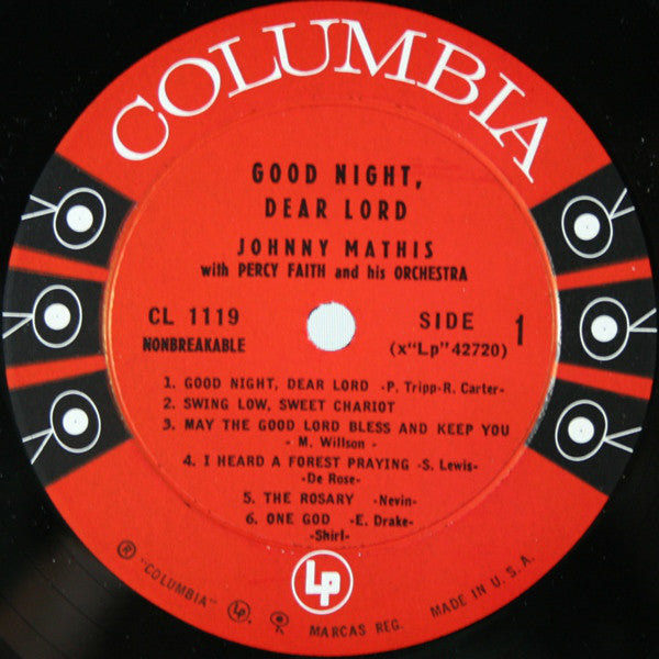 Johnny Mathis - Good Night, Dear Lord - LP