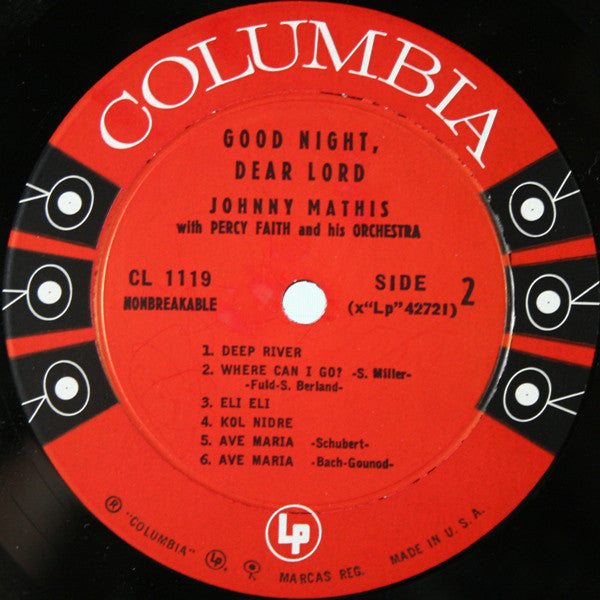 Johnny Mathis - Good Night, Dear Lord - LP