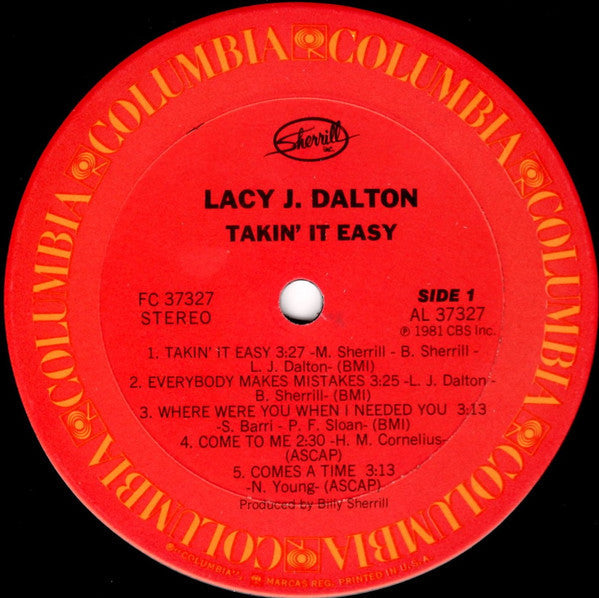 Lacy J. Dalton - Takin' It Easy - LP