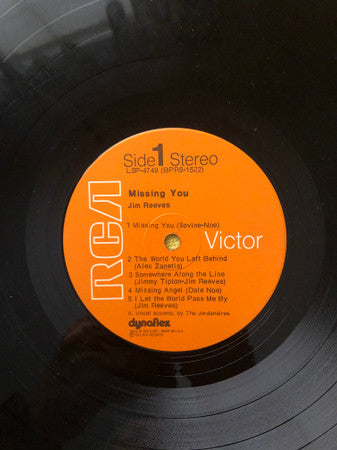 Jim Reeves - Missing You - LP