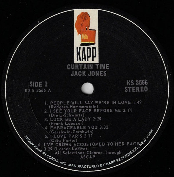 Jack Jones - Curtain Time - LP