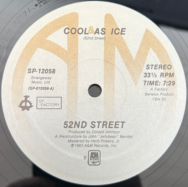52nd Street - Cool As Ice - LP