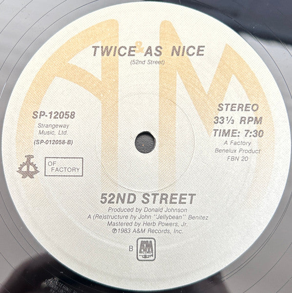 52nd Street - Cool As Ice - LP