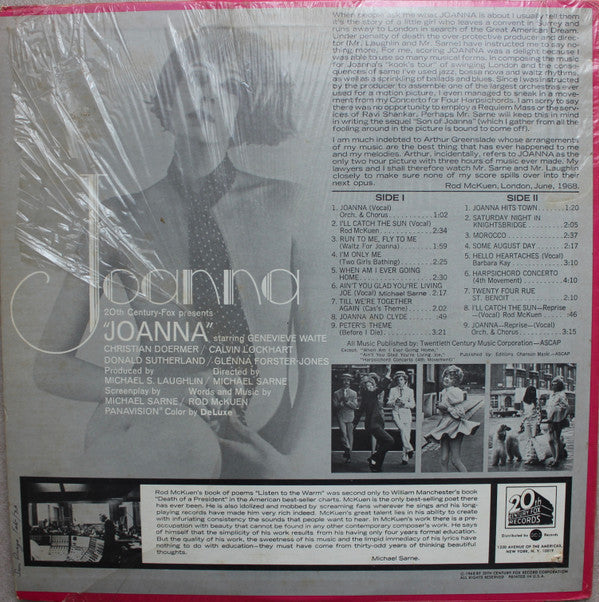 Rod McKuen - Joanna - LP