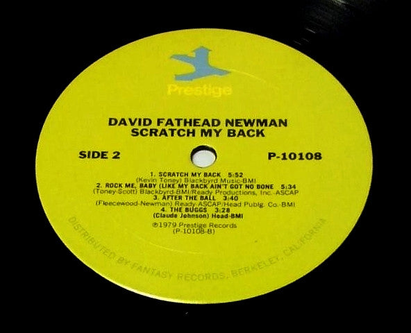 David "Fathead" Newman - Scratch My Back - LP