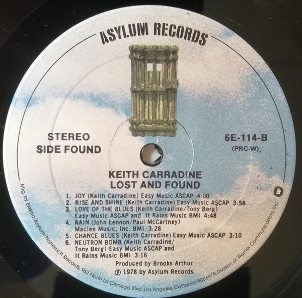 Keith Carradine - Lost And Found - LP