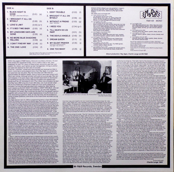 Ray Agee - Black Night Is Gone - LP