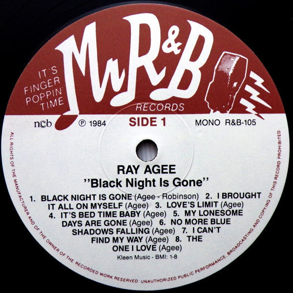 Ray Agee - Black Night Is Gone - LP