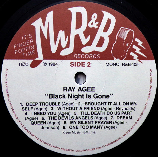 Ray Agee - Black Night Is Gone - LP