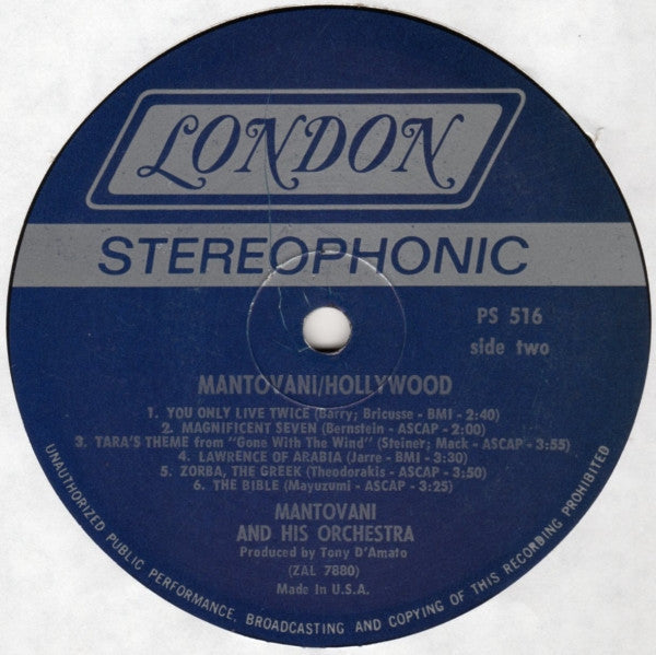 Mantovani - Hollywood - LP