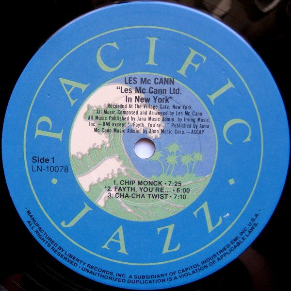 Les McCann - Les McCann Ltd. In New York - LP
