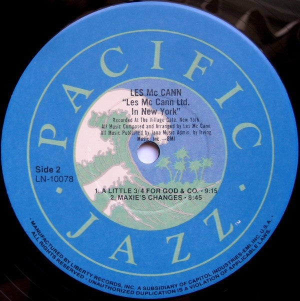 Les McCann - Les McCann Ltd. In New York - LP