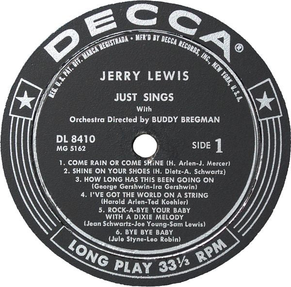 Jerry Lewis  - Just Sings - LP