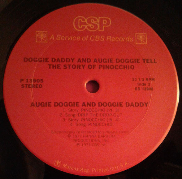 Doggie Daddy And Augie Doggie - The Story Of Pinocchio - LP