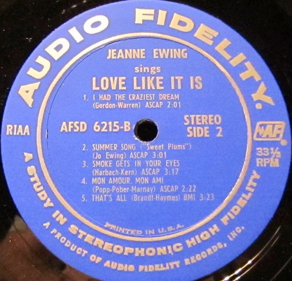 Jeanne Ewing - Love Like It Is - LP
