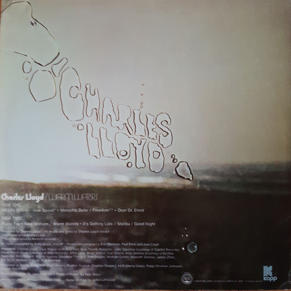 Charles Lloyd - Warm Waters - LP
