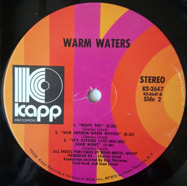Charles Lloyd - Warm Waters - LP