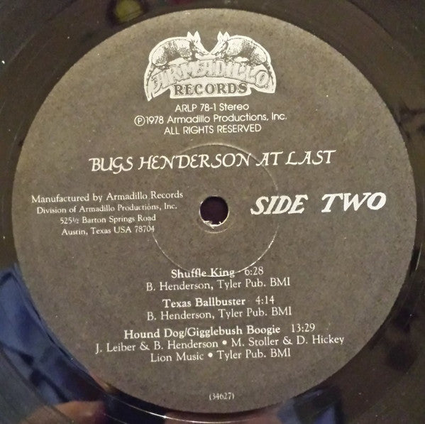 The Bugs Henderson Group - At Last - LP