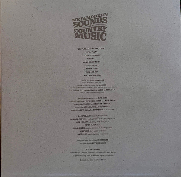 Sturgill Simpson - Metamodern Sounds In Country Music - LP