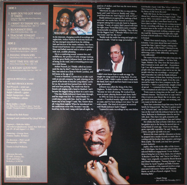 Arthur Prysock - A Rockin' Good Way - LP