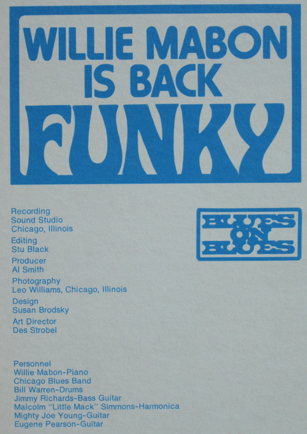Willie Mabon - Wille Mabon Is Back Funky - LP