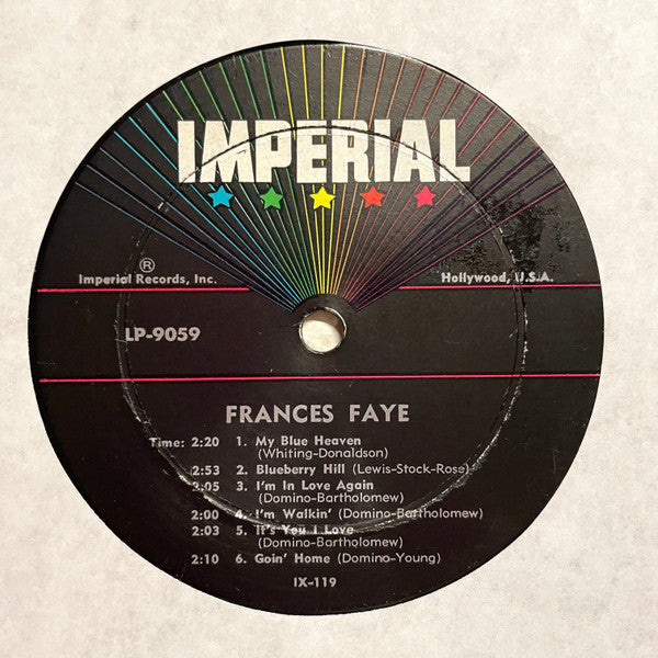 Frances Faye - Frances Faye Swings Fats Domino - LP